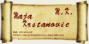 Maja Krstanović vizit kartica